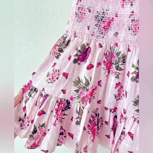 NWOT LoveShackFancy Spritz Dress in Rosemary Mauve Pink Floral Cottagecore Large - Picture 9 of 10